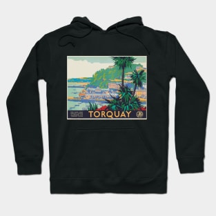 Vintage British Rail Travel Poster: Torquay on the South Devon Coast Hoodie